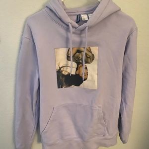 Ariana Grande Tour Merch Thank u, Next Purple Hoodie Size Medium Sweatshirt
